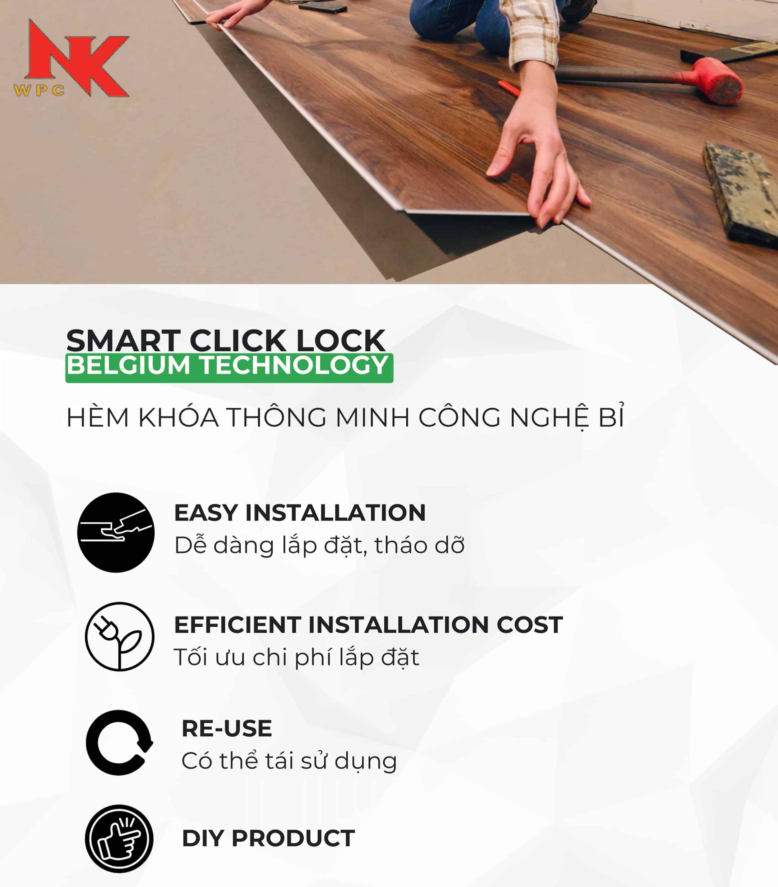 Sàn Nhựa Hèm Khóa Vân Gỗ SPC Moolar Thái Lan san nhua hem khoa thong minh